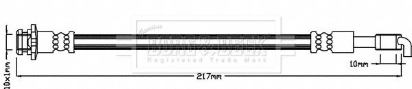 BORG & BECK Bremžu šļūtene BBH8047